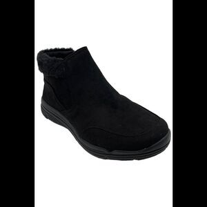 Ryka Women's Water-Repellent Cozy Lined Ankle Booties Amaze Blk - Wide